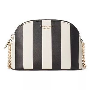 Kate Spade Black and White Striped Women's Crossbody Bag
